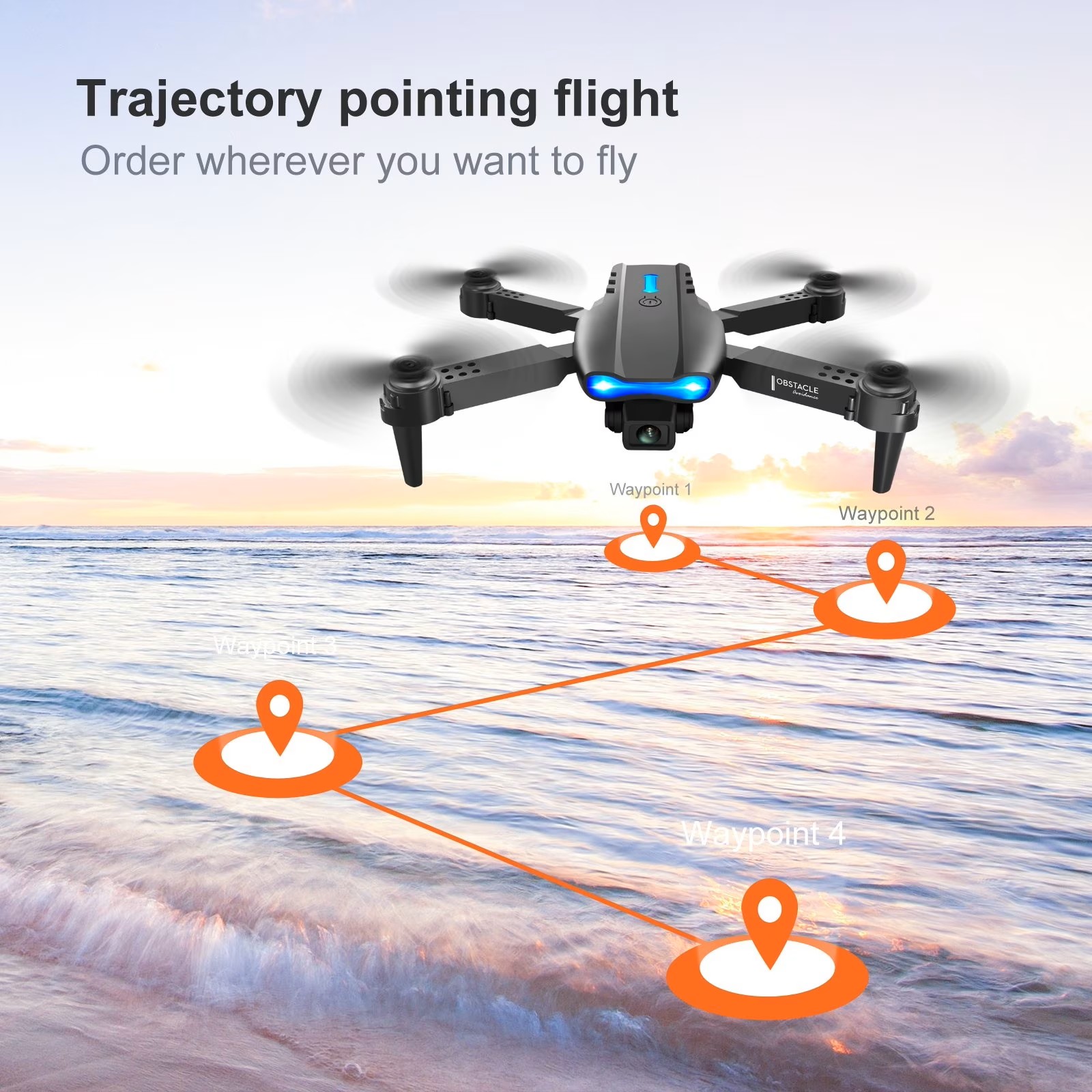 Ulepszony składany dron E88PRO – Drone Kit Professional recenzja i cena